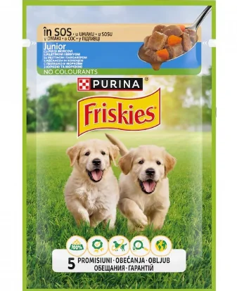 Friskies Dog Plic Junior Pui/Morcovi 100 g