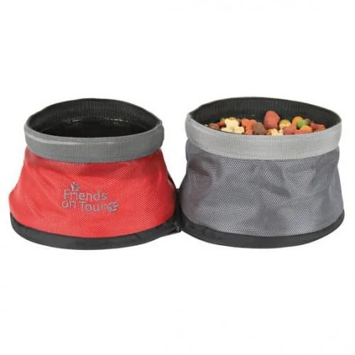 Trixie Hranitor Dublu Pt. Calatorie 1.1L/1.4L Rosu/Gri