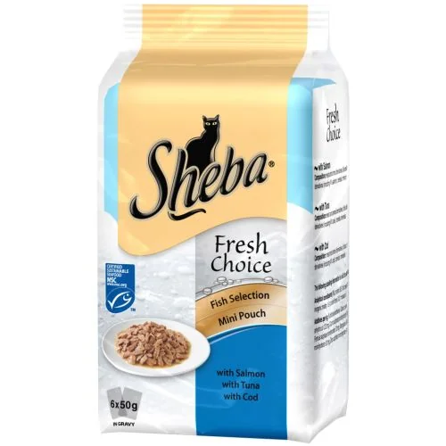 Sheba Minipouch Selectii De Somon/Ton 6 x 50 g