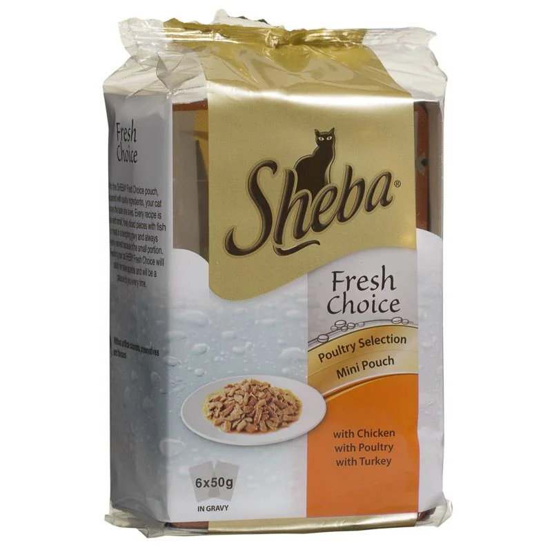 Sheba Minipouch Selectii De Pasare 6 x 50 g