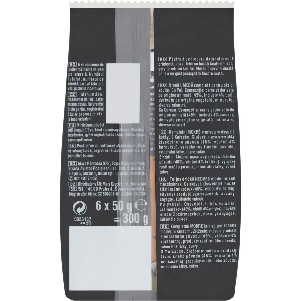 Sheba Minipouch Selectii De Pasare 6 x 50 g