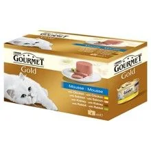Gourmet Gold Cons Mousse Vita/Ton/Ficat/Curcan 4 x 85 g