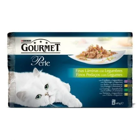 Gourmet Perle Plic Carne In Sos Miel/Pui/Vitel/Iepure 4 x 85 g