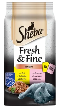 Sheba Minipouch Selectii De Pui/Somon 6 x 50 g