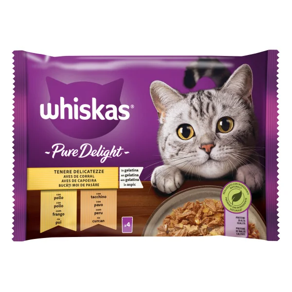 Whiskas Plic Casserole Selectii Pui/Curcan 4 x 85 g