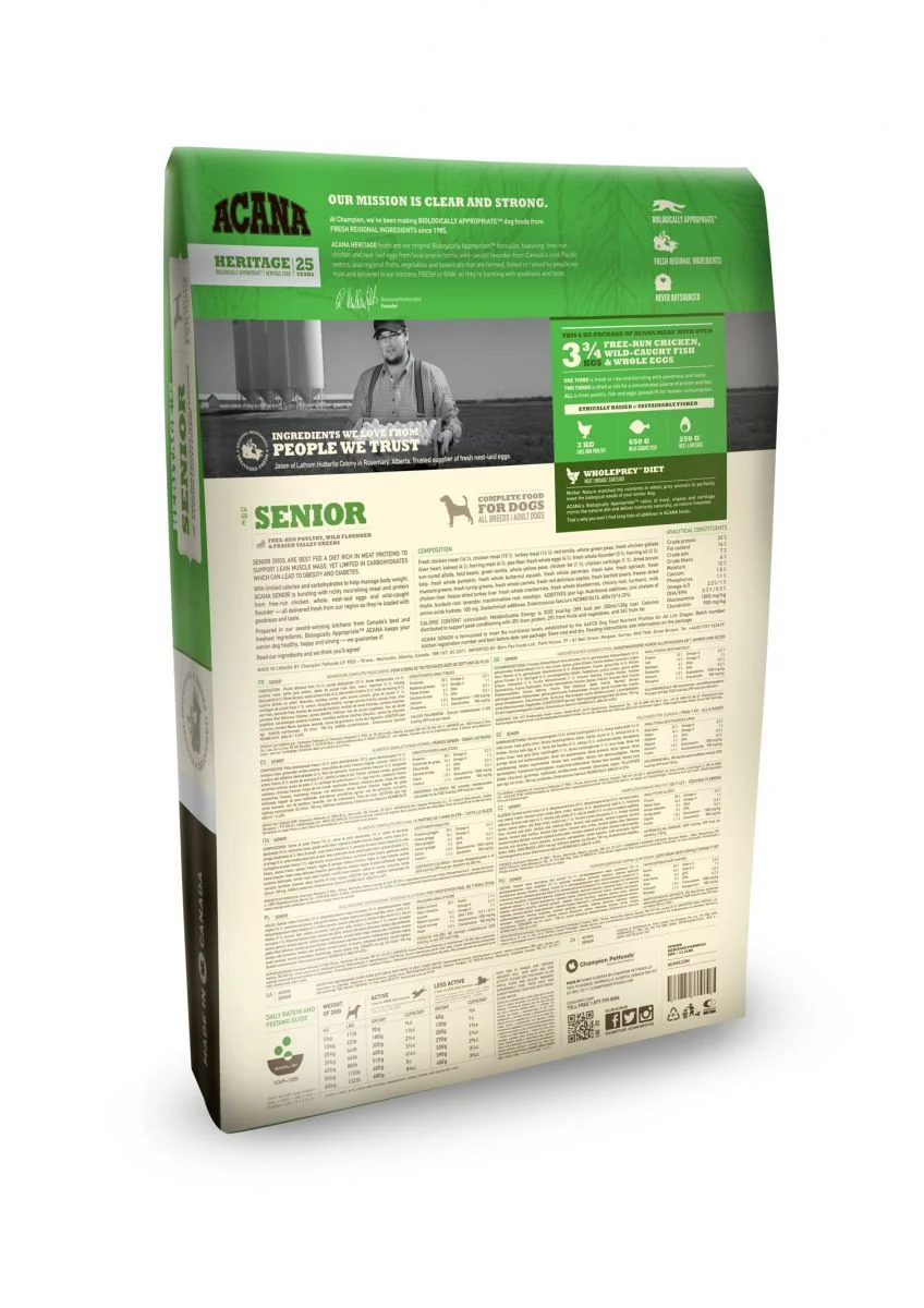 Acana Dog Heritage Senior Pasare 11.4 kg