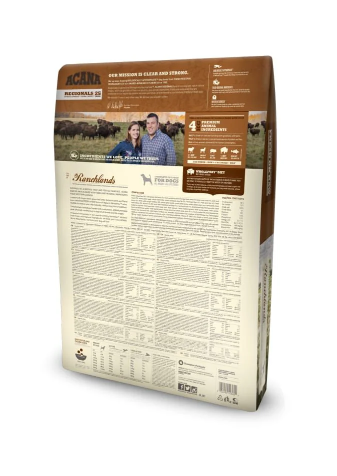 Acana Dog Ranchlands Vita/Miel/Porc 11.4 kg