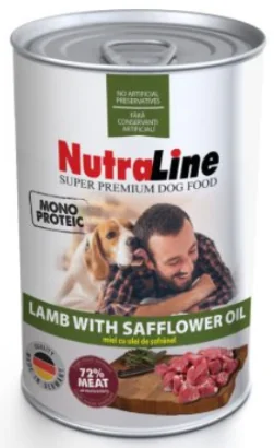 Nutraline Dog Conserva Adult Monoprotein Miel Ulei De Sofranel 400 g