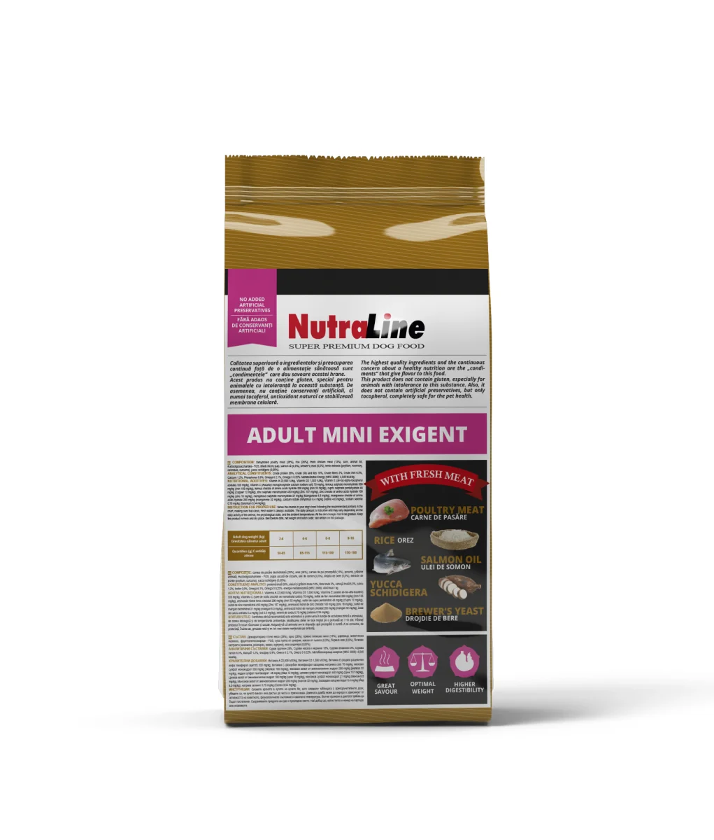 Nutraline Dog Adult Mini Exigent 1 kg