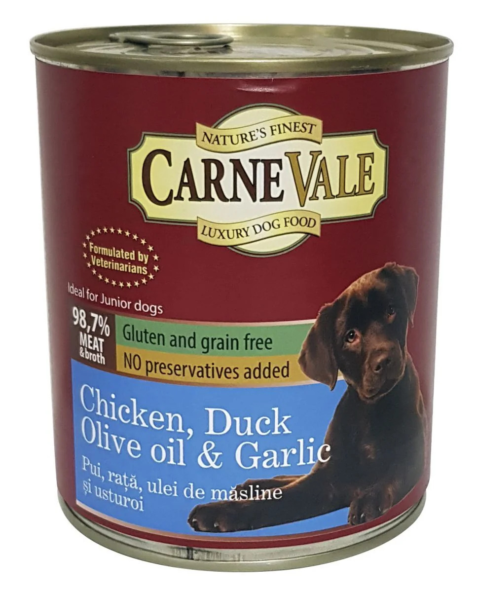 Carnevale Dog Conserva Junior Pui/Rata/Usturoi/Ulei Masline 400 g
