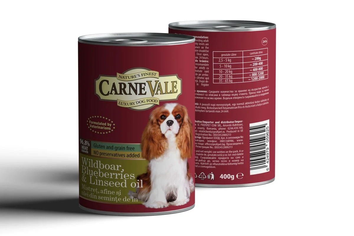 Carnevale Dog Conserva Mistret/Afine/Ulei In 400 g