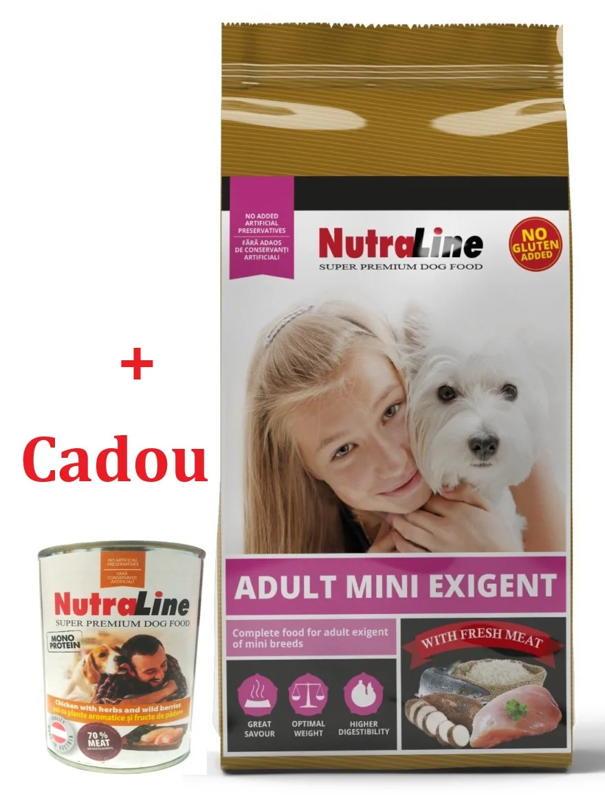 Nutraline Dog Adult Mini Exigent 8 kg K