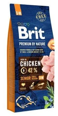 Brit Premium By Nature Senior S+M 15 kg