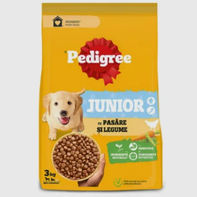 Pedigree Junior Pasare/Legume 3 kg