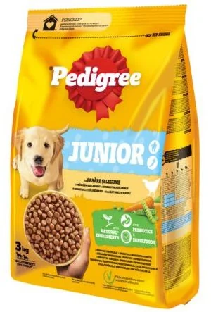 Pedigree Junior Pasare/Legume 3 kg