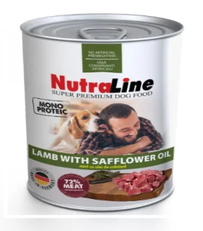 Nutraline Dog Conserva Adult Monoprotein Pui Ulei De Floarea-Soarelui 800 g