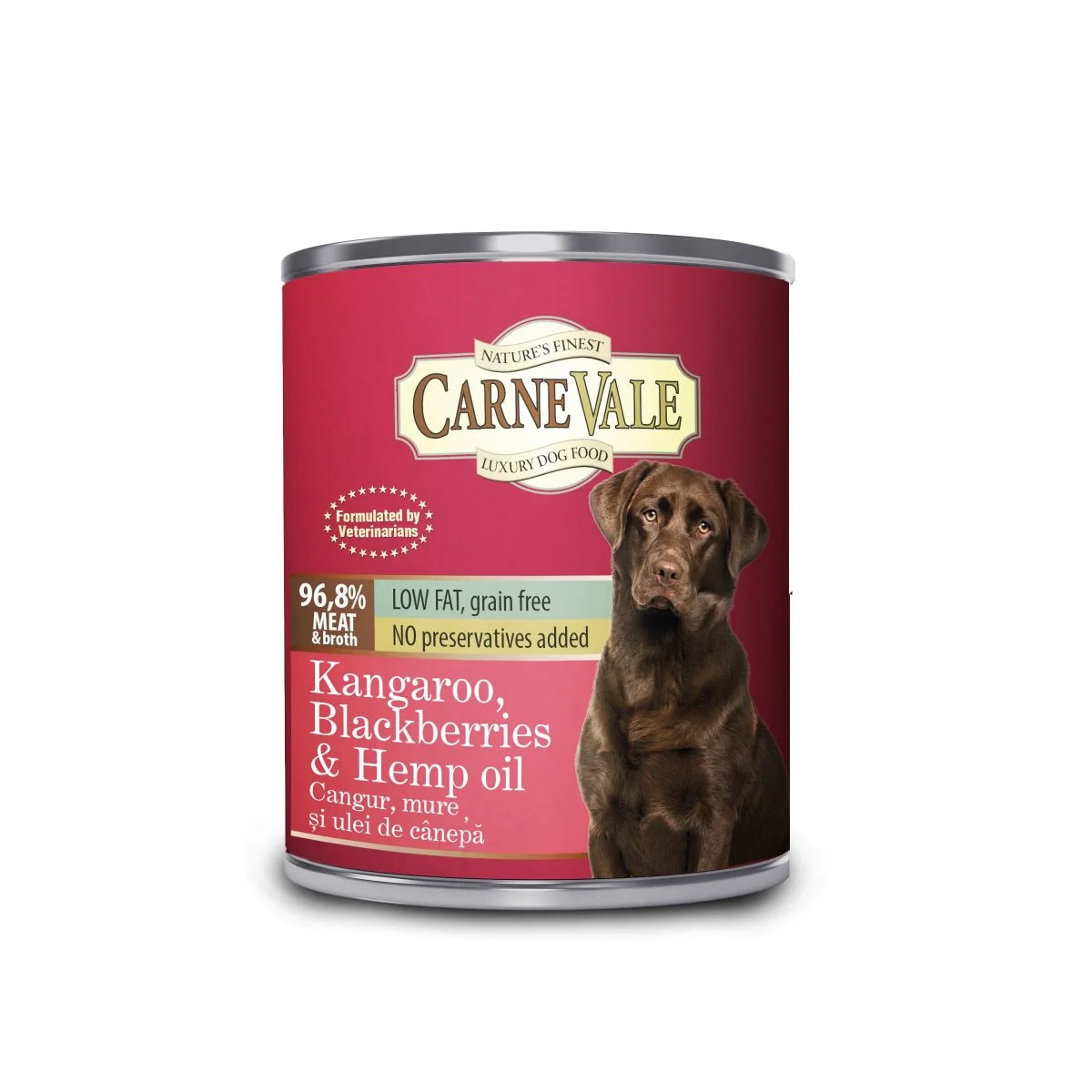 Carnevale Dog Conserva Cangur/Mure/Ulei Canepa 800 g