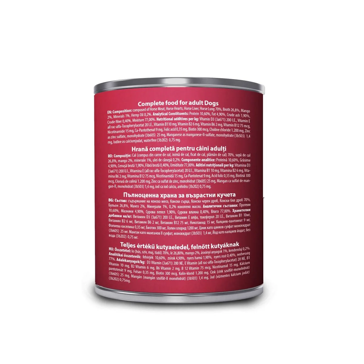 Carnevale Dog Conserva Cal/Mango/Ulei Canepa 800 g