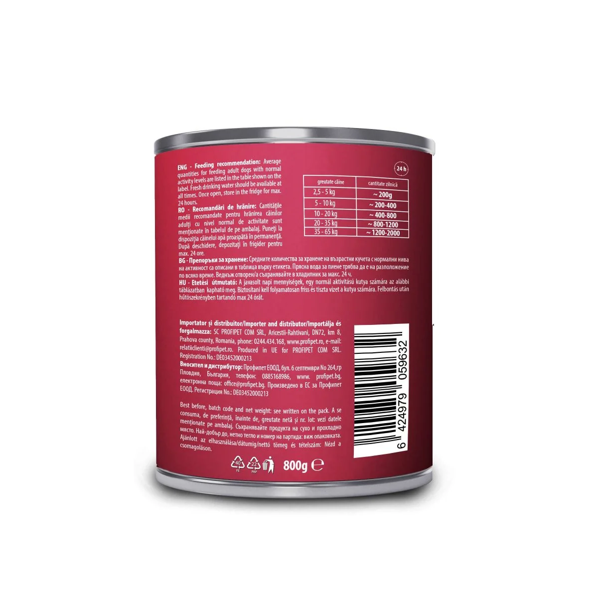 Carnevale Dog Cons Mistret/Afine/Ulei In 800 g