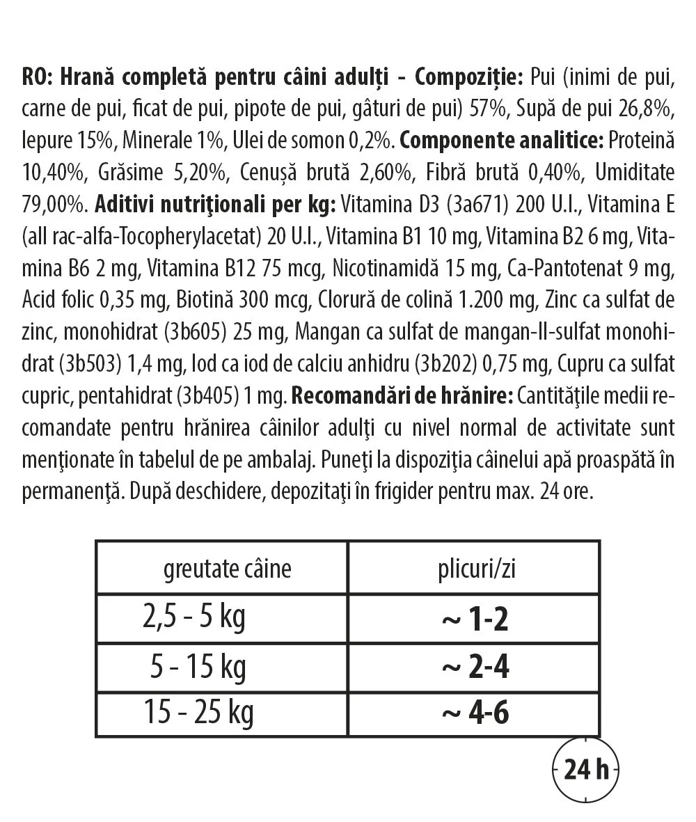 Carnevale Dog Plic Pui/Iepure/Ulei Somon 125 g