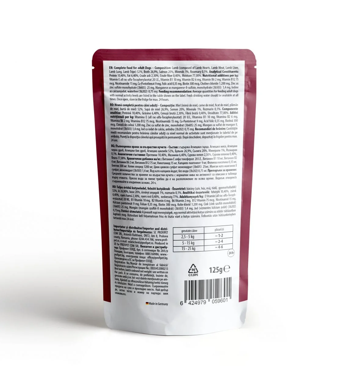 Carnevale Dog Plic Miel/Somon/Rozmarin 125 g