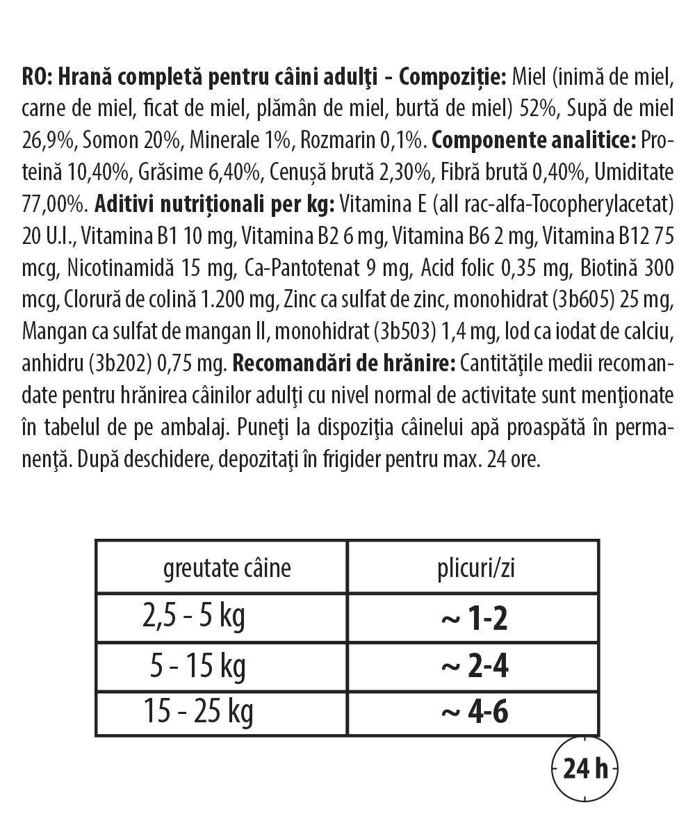 Carnevale Dog Plic Miel/Somon/Rozmarin 125 g