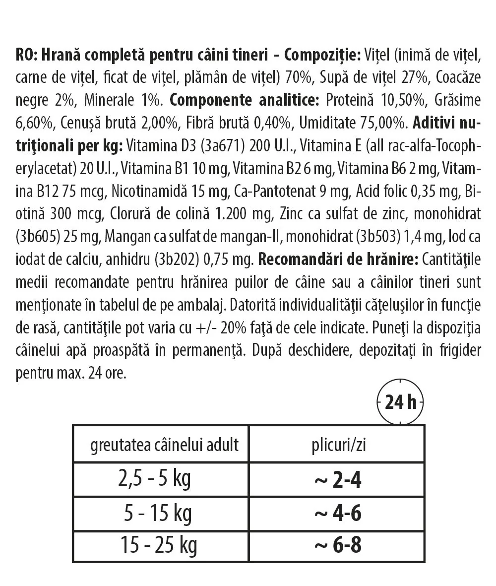 Carnevale Dog Plic Puppy Vitel/Coacaze 125 g