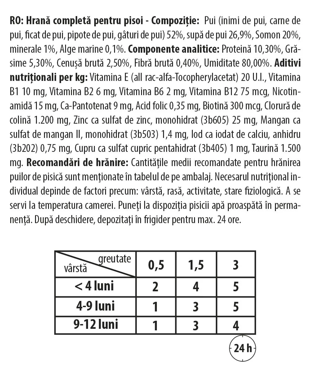 Carnevale Cat Kitten Plic Pui/Somon/Alge 85 g