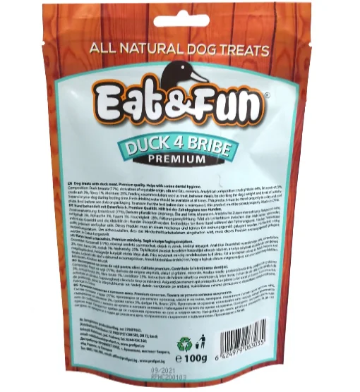 Eat&Fun Recompense Caini Duck 4 Bribe 100 G