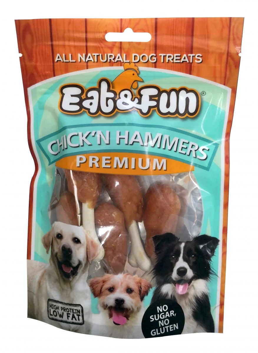 Eat&Fun Recompense Caini Chick'n Hammers 100 g
