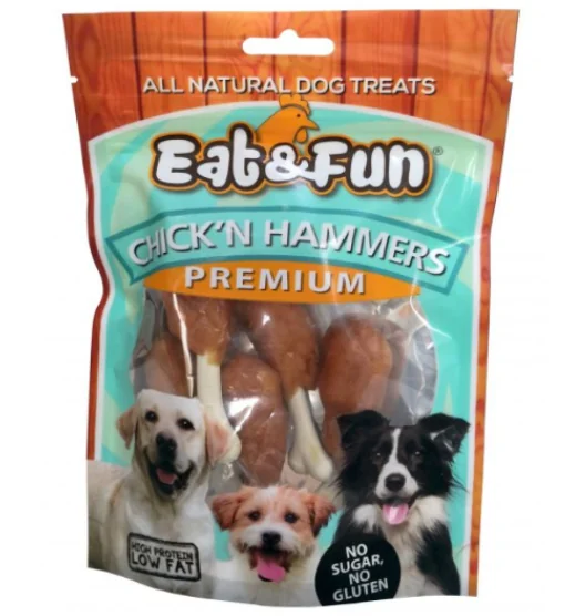 Eat&Fun Recompense Caini Chick'n Hammers 100 g