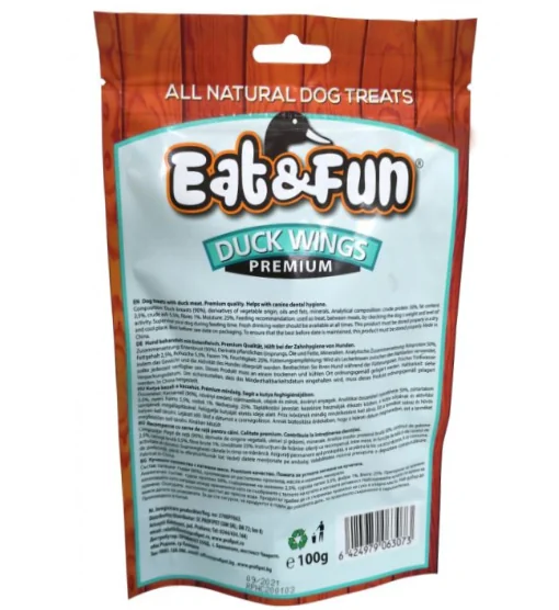 Eat&Fun Recompense Caini Duck Wings 100 G
