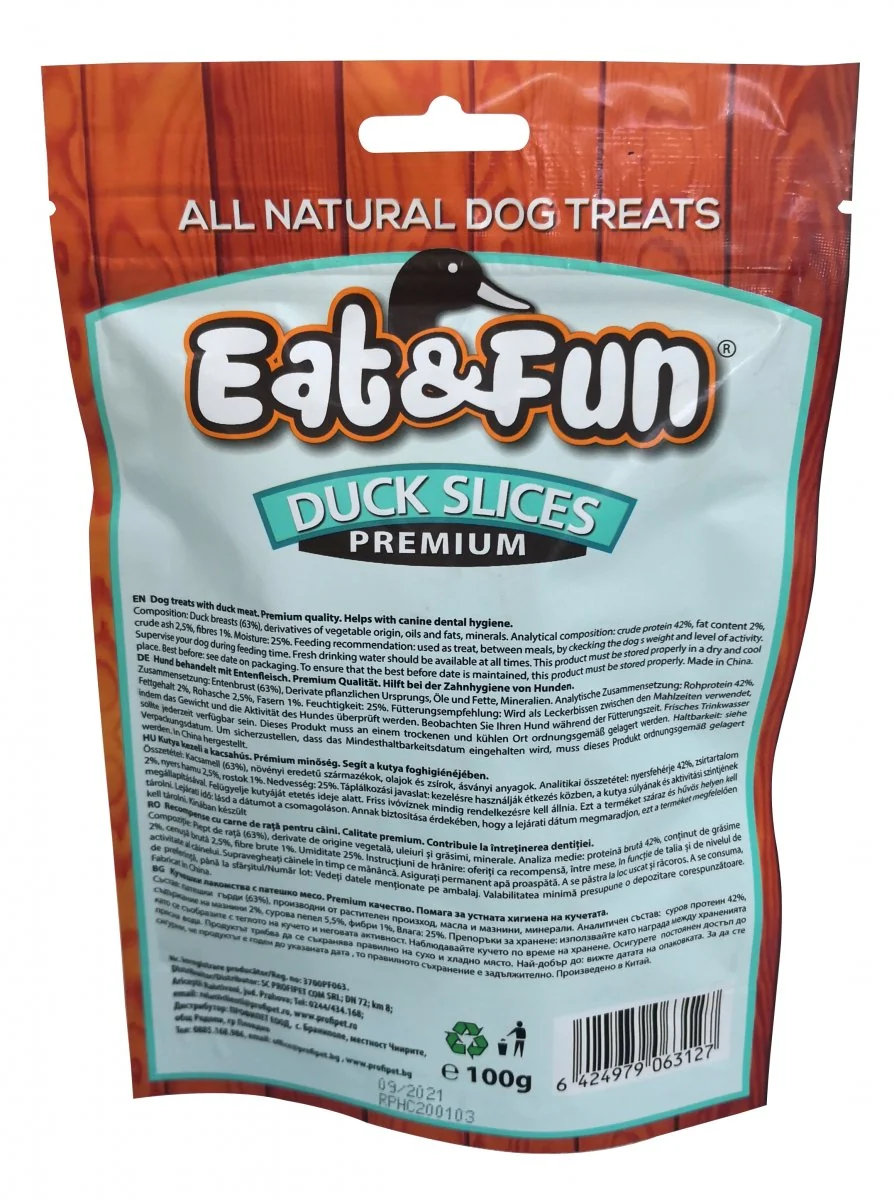 Eat&Fun Recompense Caini Duck Slice 100 G