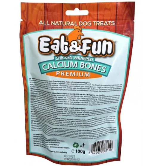 Eat&Fun Recompense Caini Chicken Calcium Bones 100 G