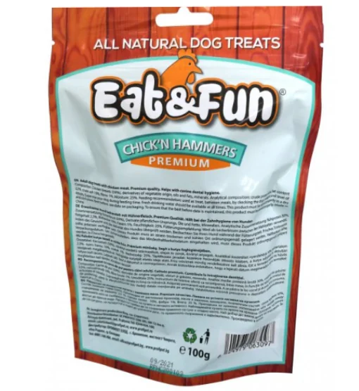 Eat&Fun Recompense Caini Chick'n Stick Bites 100 G