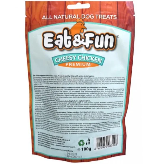 Eat&Fun Recompense Caini Cheesy Chicken 100 G