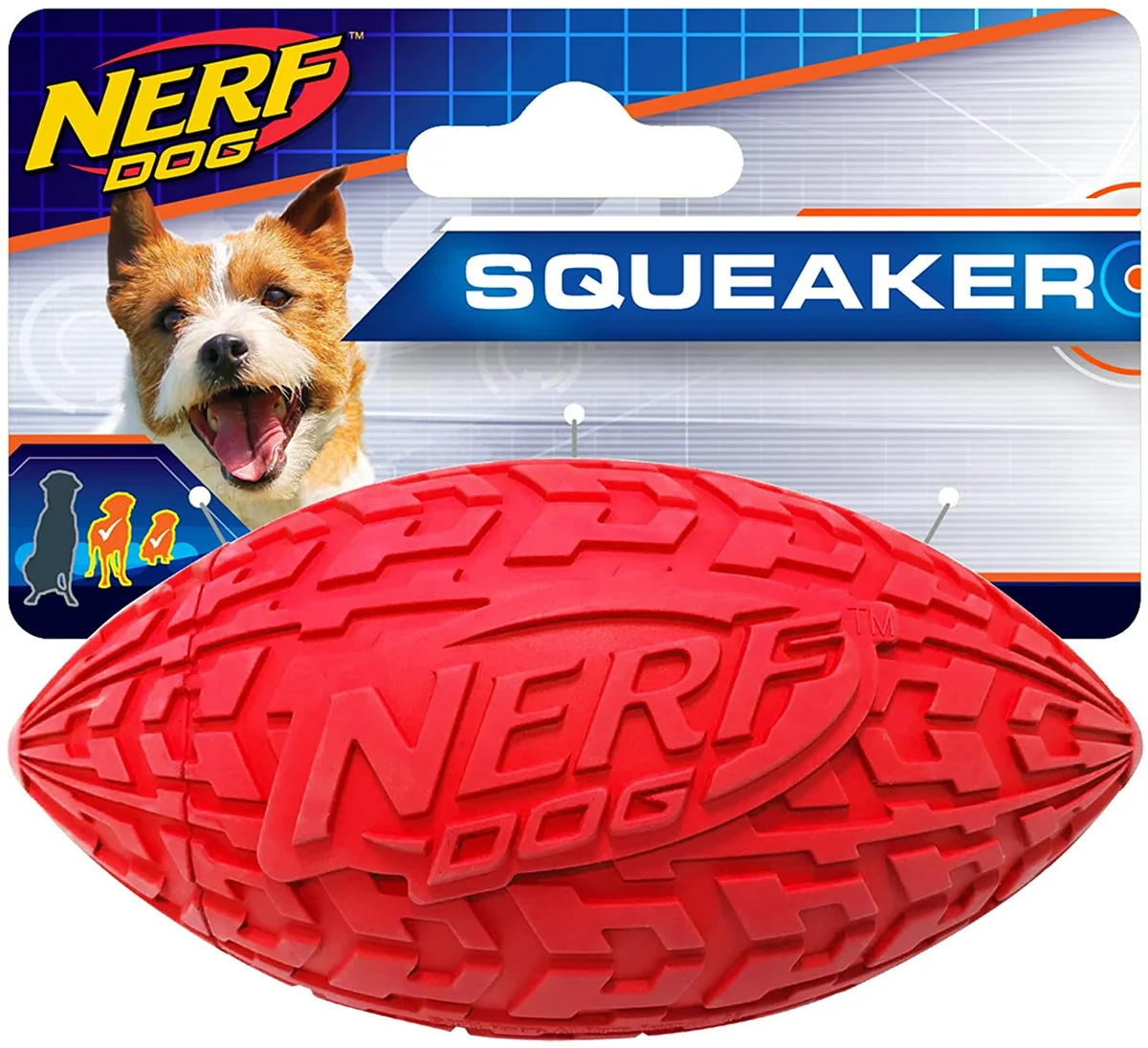 Nerf Minge Football Squeak Rosu/Verde