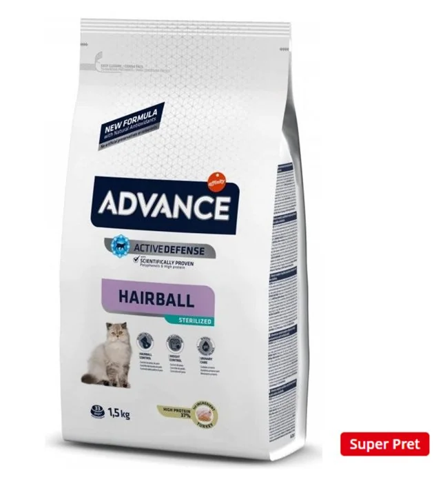 Advance Cat Sterilised Hairball Curcan/Orz 1.5 kg