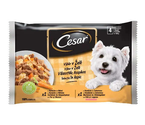 Cesar Plic Pui Vita In Aspic 4 x 100 g