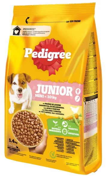 Pedigree Junior Pasare/Legume Mini 1.4 kg