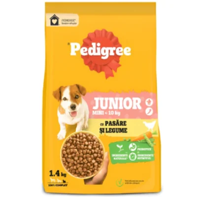 Pedigree Junior Pasare/Legume Mini 1.4 kg