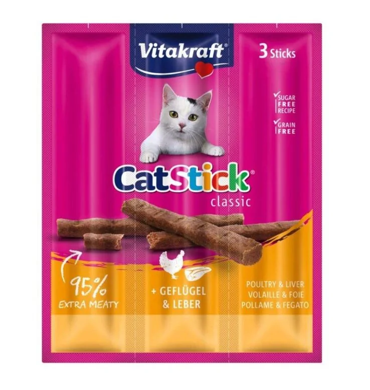 Vitakraft Baton Pisica Mini Pasare/Ficat 3 Buc