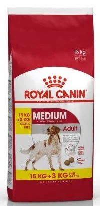 Royal Canin Medium Adult 15 kg + 3 kg Gratis