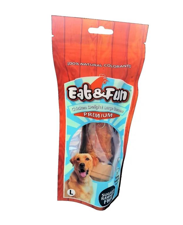 Eat&Fun Recompense Caini Chicken Delights Large Bones 140 g