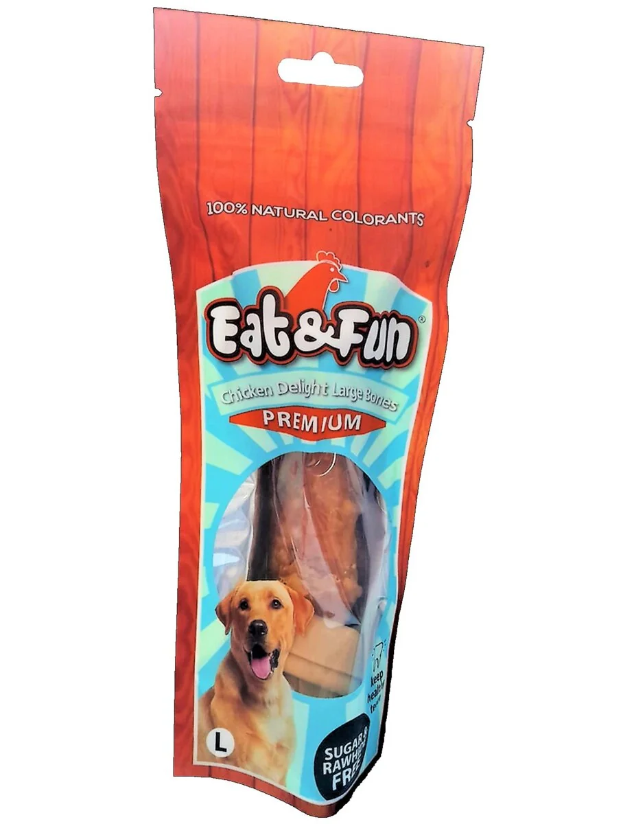 Eat&Fun Recompense Caini Chicken Delights Large Bones 140 g