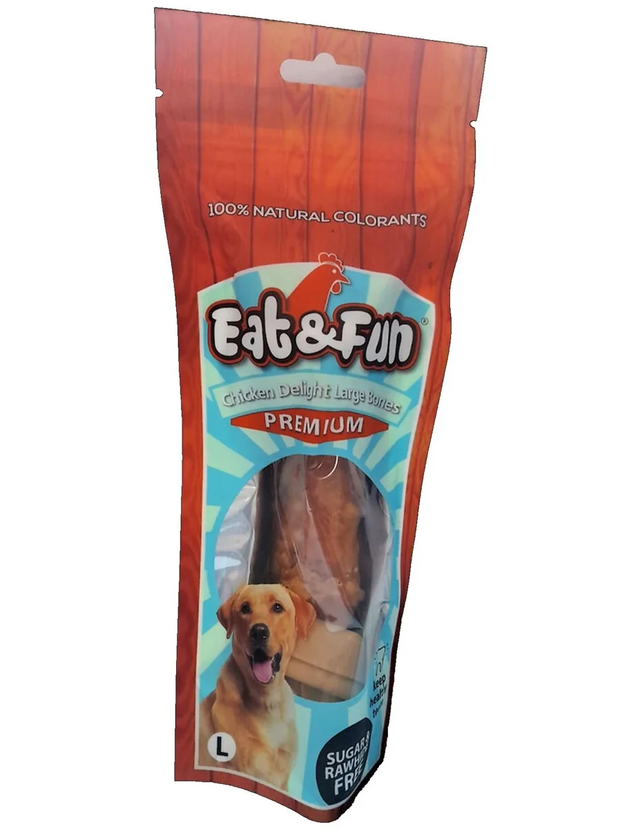 Eat&Fun Recompense Caini Chicken Delights Large Bones 140 g
