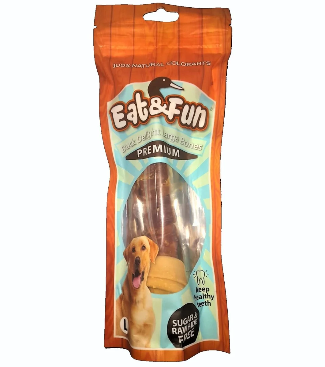 Eat&Fun Recompense Caini Duck Delights Large Bones 140 g
