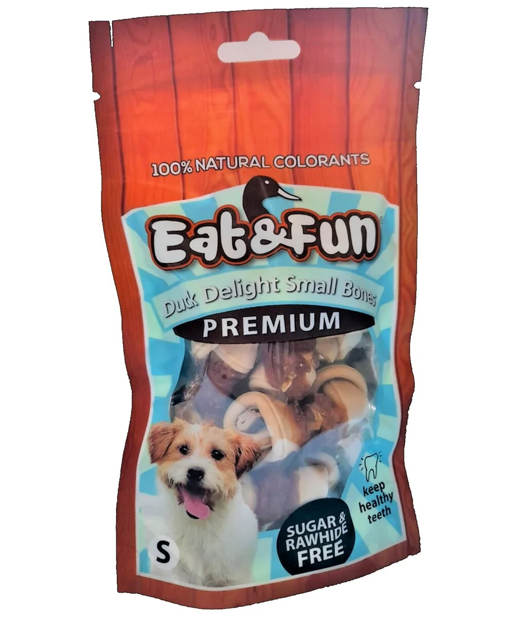 Eat&Fun Recompense Caini Duck Delights Small Bones 105 g