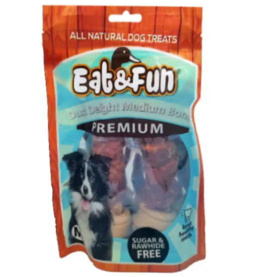Eat&Fun Recompense Caini Duck Delights Medium Bones 160 g