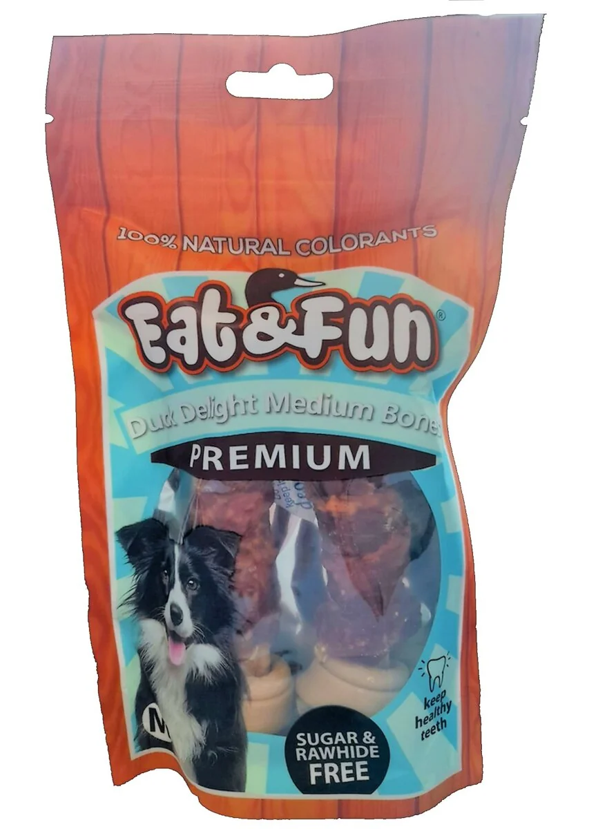 Eat&Fun Recompense Caini Duck Delights Medium Bones 160 g
